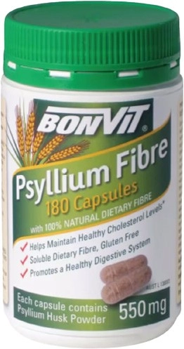 Bonvit Psyllium Fibre 550mg 180 Capsules