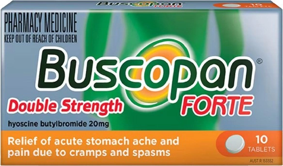 Buscopan Forte Stomach Pain Relief 10 Tablets