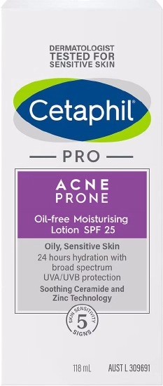 Cetaphil Pro Acne Prone Oil Free Moisturising Lotion SPF25 118ml