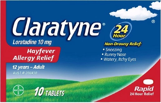 Claratyne Hayfever Allergy Relief Antihistamine Tablets 10 Pack