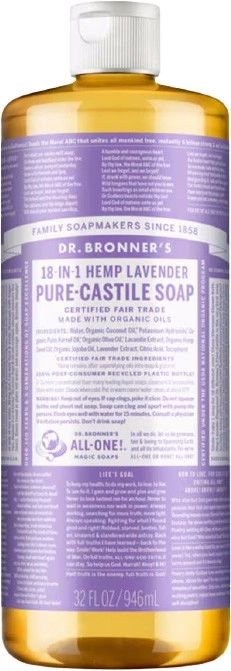 Dr Bronner's Pure Castile Liquid Soap Lavender 946ml