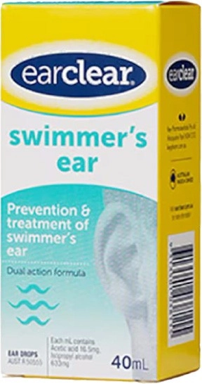 EarClear Ear Drops for Swimmers Ear 40ml