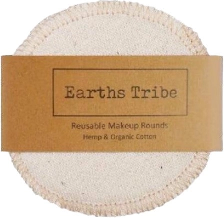 Earths Tribe Beige Reusable Hemp Makeup Rounds 10 Pack