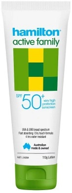 Hamilton Sunscreen Active Family SPF50 110g