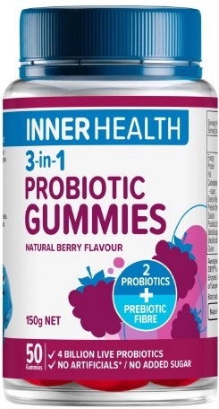 Inner Health Adults 3-In-1 Probiotic Gummies 50s