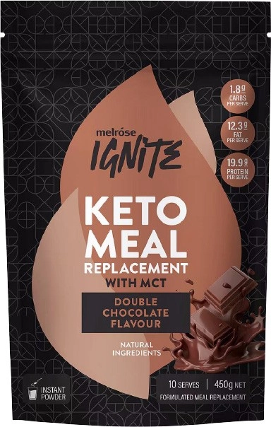 Melrose Ignite Keto Mct Meal Replacement With Mct Double Chocolate 450g