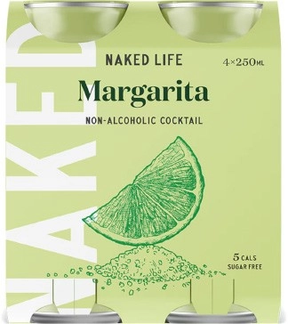 Naked Life Non-Alcoholic Cocktail Margarita 4x250ml