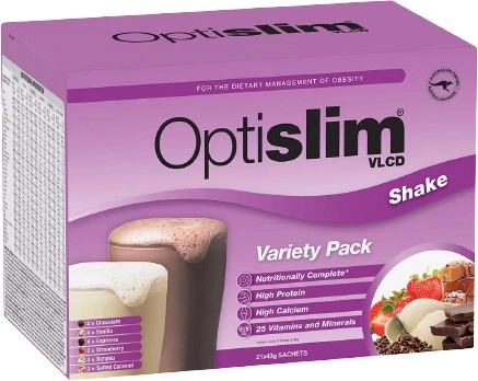 Optislim VLCD Shake Variety Pack - 21 x 43g Sachets