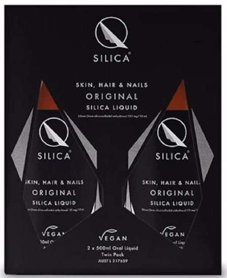 Qsilica Skin Hair & Nails Original Silica Liquid 500ml x 2 Pack