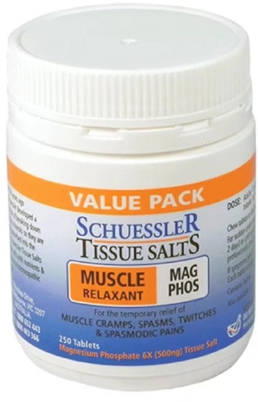 Schuessler Tissue Salts Mag Phos Muscle Relaxant 250 Tablets