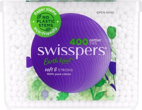 Swisspers Cotton Tips Paper Stems 400 Pack