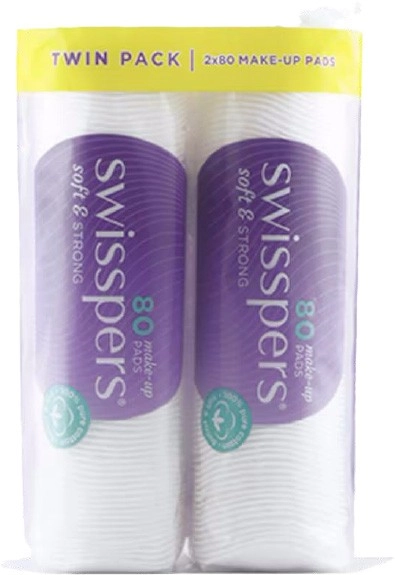 Swisspers Make Up Pads Round 2 x 80 Pack