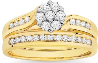 18ct Gold Diamond Bridal Set