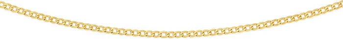 9ct Gold 45cm Solid Curb Chain