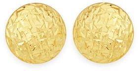 9ct Gold 9mm Dome Stud Earrings