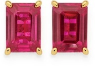 9ct Gold Created Ruby Studs