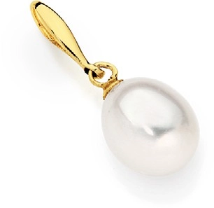 9ct Gold Cultured Fresh Water Pearl Pendant