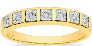 9ct Gold Diamond Anniversary Band