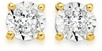 9ct Gold Diamond Claw Stud Earrings