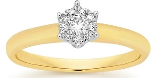 9ct Gold Diamond Cluster Ring