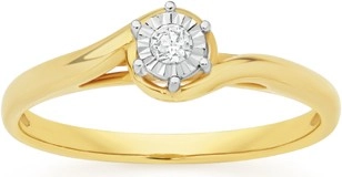 9ct Gold Diamond Solitaire Ring