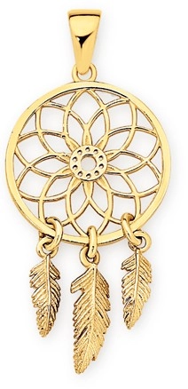 9ct Gold Dream Catcher Pendant