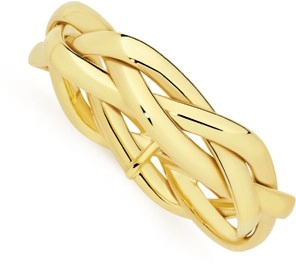 9ct Gold Hollow Loose Plait Dress Ring