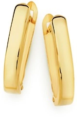 9ct Gold Oval Huggie Earrings