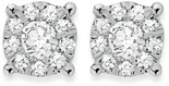 9ct White Gold Diamond Cluster Studs