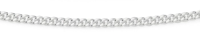 Sterling Silver 50Cm Dia-cut Medium Curb Chain