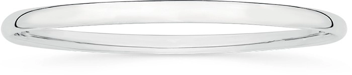 Sterling Silver 5x65mm Solid Oval Bangle