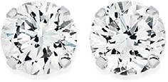 Sterling Silver 7mm Cubic Zirconia Studs