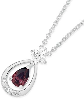 Sterling Silver Pear Cubic Zirconia Pendant