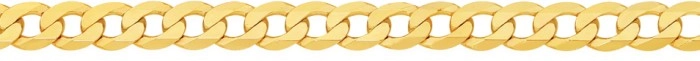 9ct Gold 55cm Solid Flat Curb Chain