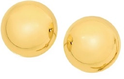 9ct Gold 8mm Dome Stud Earrings