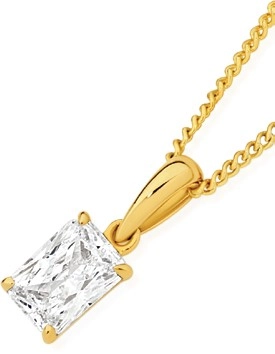 9ct Gold Cubic Zirconia Pendant