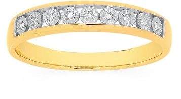 9ct Gold Diamond Anniversary Band