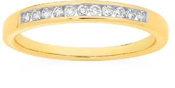 9ct Gold Diamond Anniversary Band