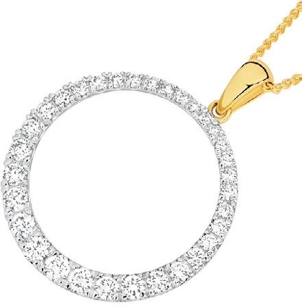 9ct Gold Diamond Circle of Love Pendant