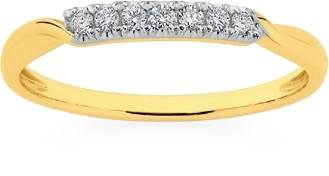 9ct Gold Diamond Claw Band