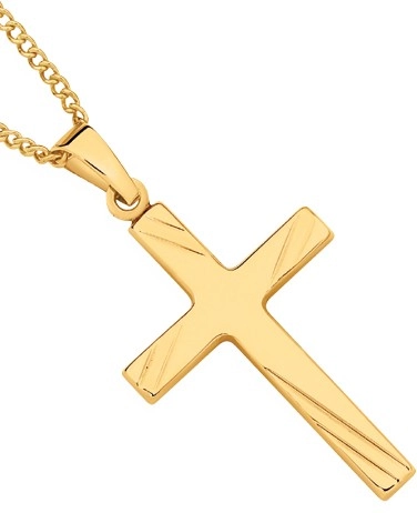 9ct Gold Polished Cross Pendant