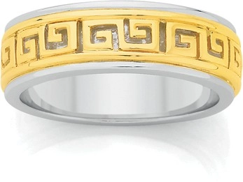 9ct Gold & Sterling Silver Gents Ring