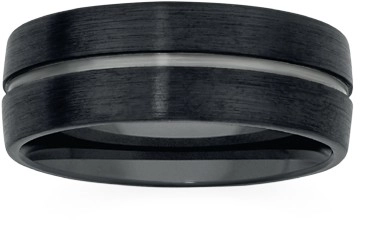 Black Zirconium Gents Ring