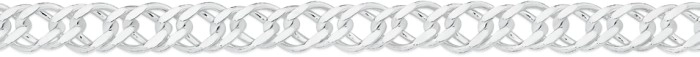 Sterling Silver 19cm Double Curb Bracelet