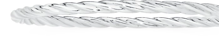 Sterling Silver 4x65mm Twist Hollow Bangle