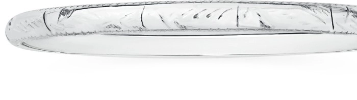 Sterling Silver 5x65mm Hollow Engraved Bangle