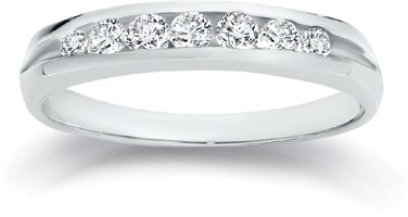 Sterling Silver 6 Cubic Zirconia Channel Set Ring