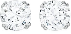 Sterling Silver 7mm Cubic Zirconia Stud Earrings