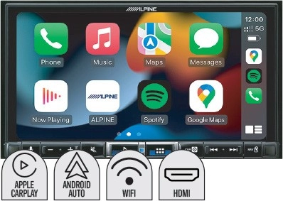 Alpine 7” 200W AV CarPlay™ Android Auto DAB+ Rec