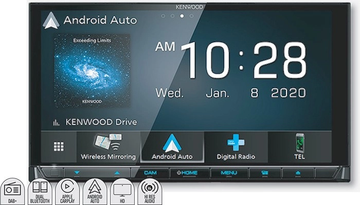 Kenwood 6.8” HD AV Head Unit W/ Apple Carplay & Android Auto